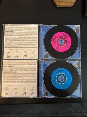Verbatim Printable CD-R Discs - Pink & Blue Labels (4 pack)